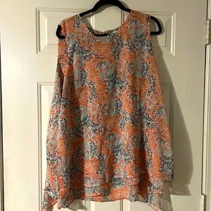 XXL 2X colorful chiffon layered tank